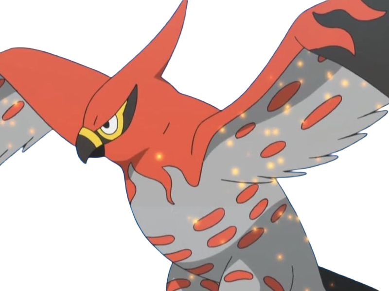 flambusard talonflame fiarrow pokemon pkm jeu anime type vol feu 6g kalos fournaise