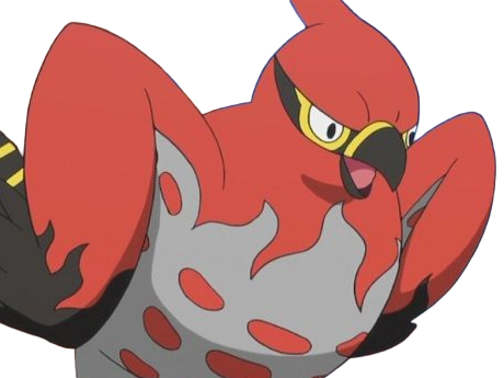 flambusard talonflame fiarrow pokemon pkm jeu anime type vol feu 6g kalos fournaise