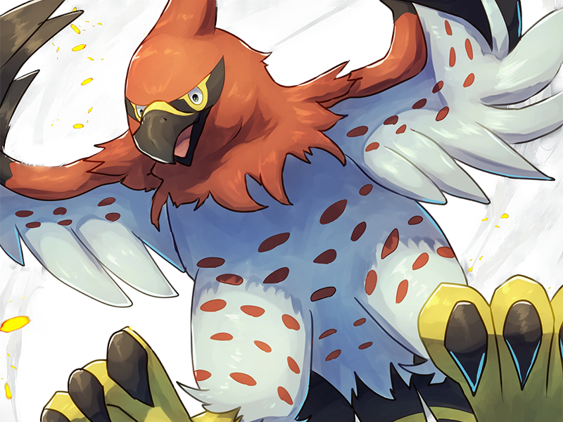 flambusard talonflame fiarrow pokemon pkm jeu anime type vol feu 6g kalos fournaise