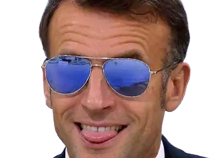 macron president lunettes oeil sourire manu lrem macroniste soleil langue