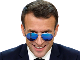 macron president lunettes oeil sourire manu lrem macroniste soleil fou