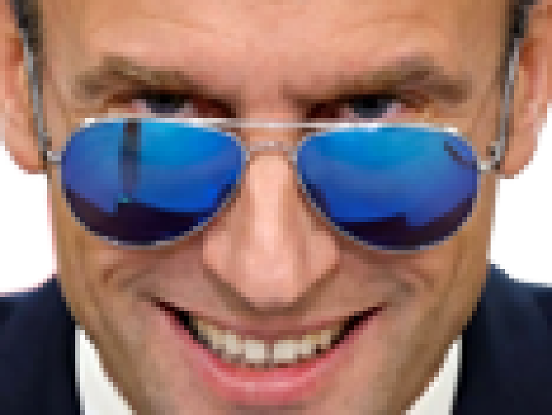 macron president lunettes oeil sourire manu lrem macroniste soleil fou