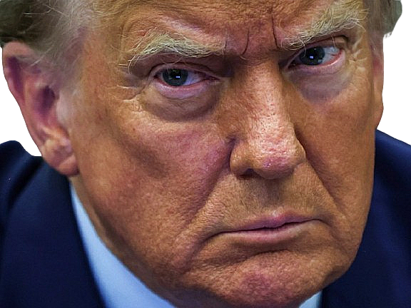 trump donald pas content fache rage regard fixe regarde de travers degout mepris haine knifos