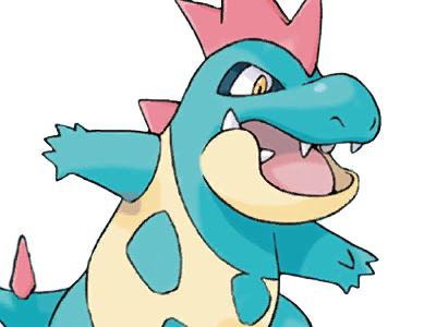 crocrodil croconaw alligates pokemon pkm jeu anime type eau 2g johto starter machoire