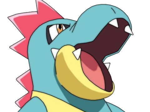 crocrodil croconaw alligates pokemon pkm jeu anime type eau 2g johto starter machoire