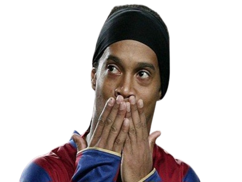 ronaldinho ronnie main mains barcelone barca rire choc clash pls