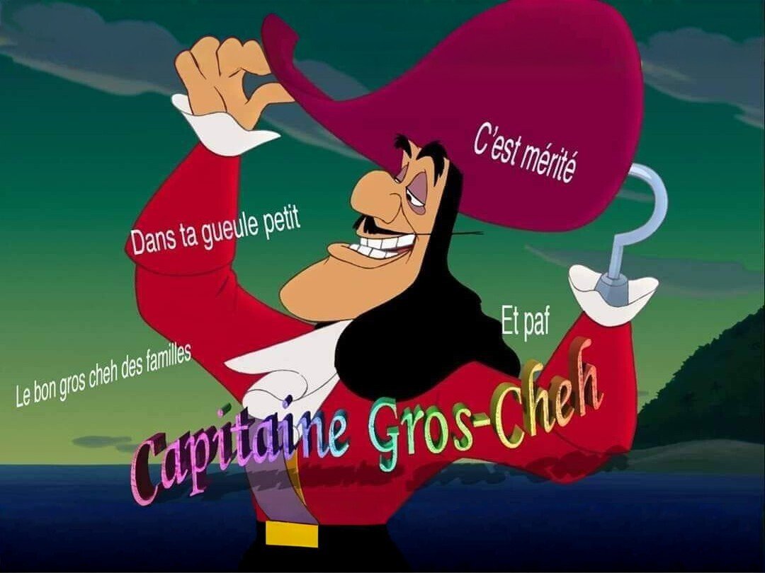 capitaine cheh merite meritax peter pan pirate crochet