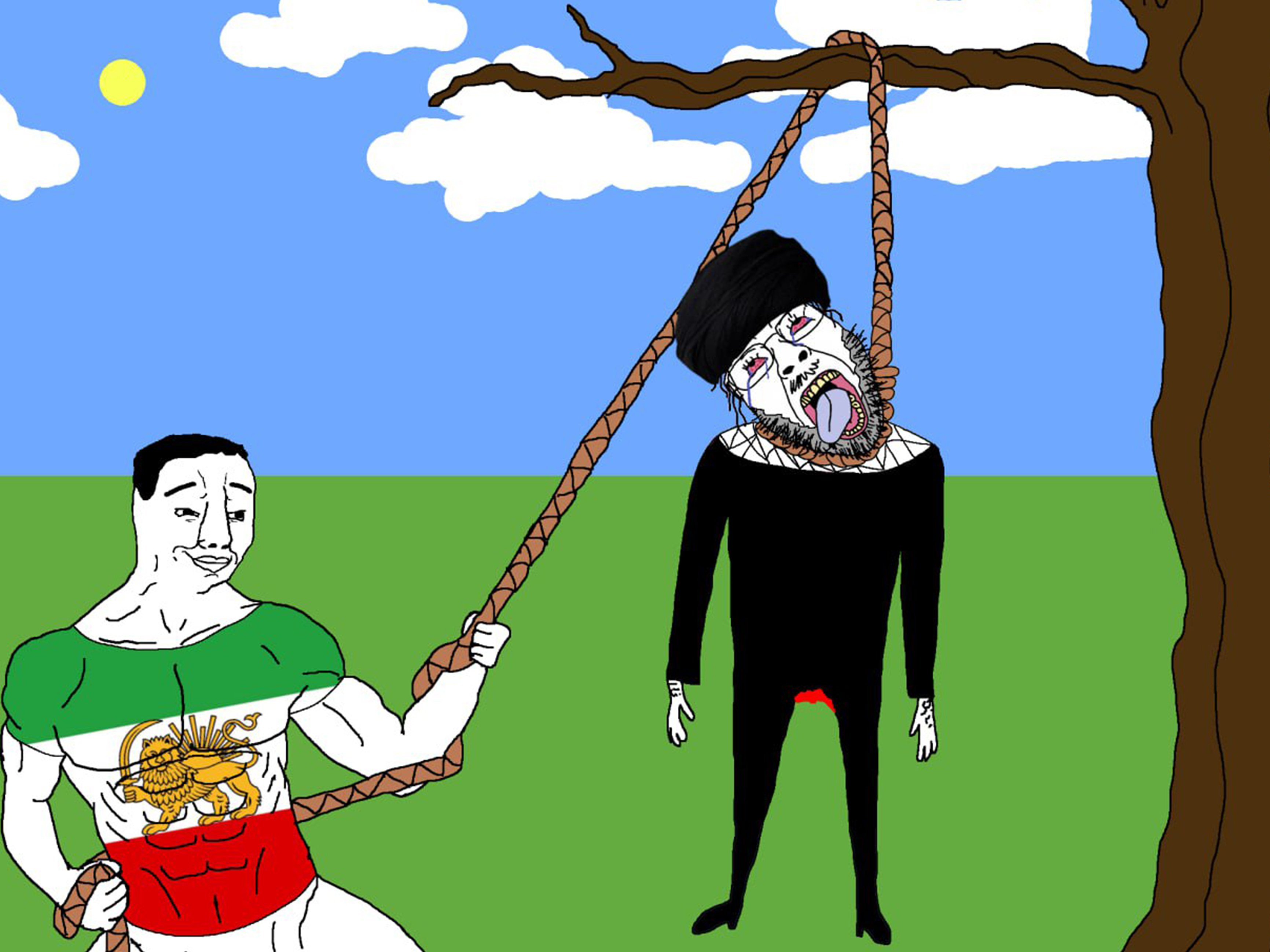 iran perse iranien mollah ayatollah chiite mort pendaison dead pendu chud teheran khamenei