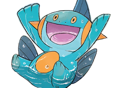 flobio marshtomp numacraw pokemon pkm jeu anime type eau sol 3g hoenn starter poissonboue