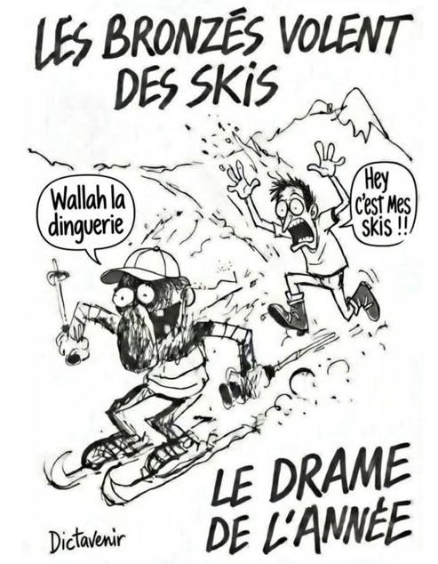 dessin charlie hebdo ia vol ski crans montana bronzes
