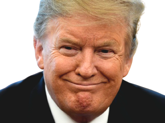 trump donald content sourire heureux bonheur rictus happy comble satisfait victoire ravi joyeux euphorie knifos