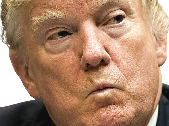 trump donald bouche cul de poule levres serrees concentre concentration president usa maga etats-unis knifos