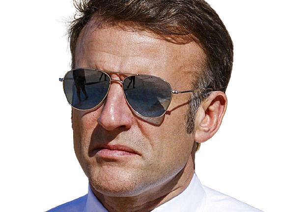 macron lunettes emmanuel aviateur daviateur bleu bleues oeil triste sad reflechit doute paire lunette knifos