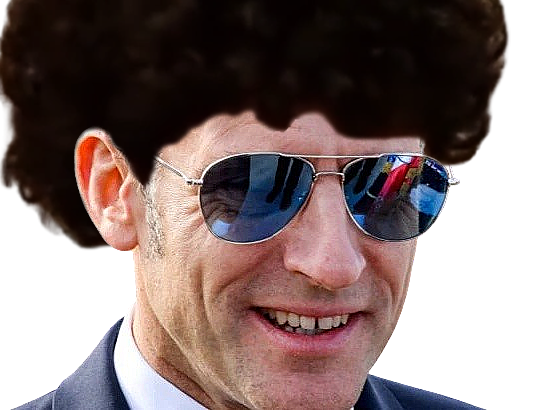macron rachid pervers sournois lunettes aviateur oeil vicieux sourire bourdon fou langue inconnus psychopathe president