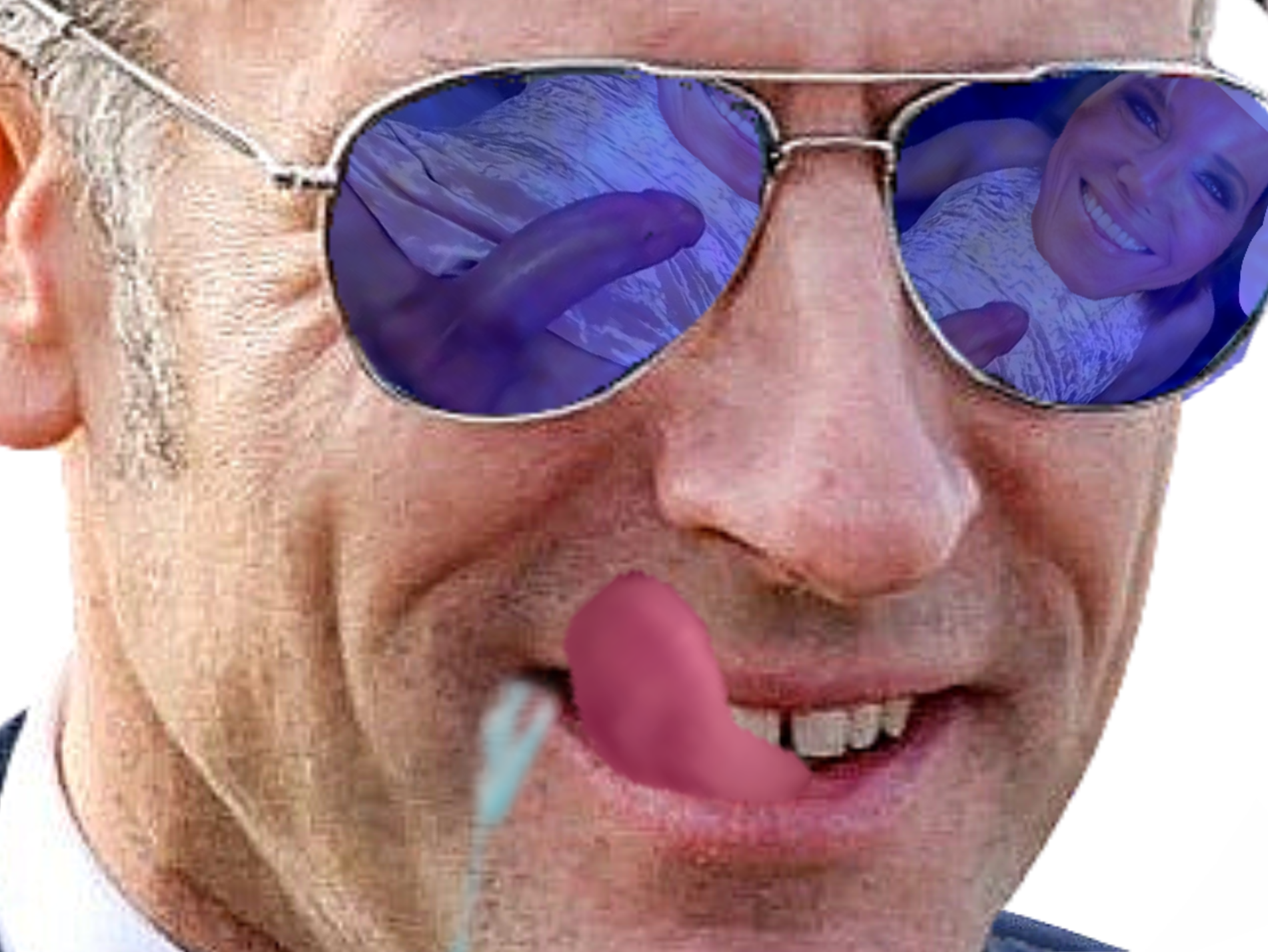 emmanuel macron lunettes bleues aviator ray ban reflet brigitte shemale bande erection bave langue zoom
