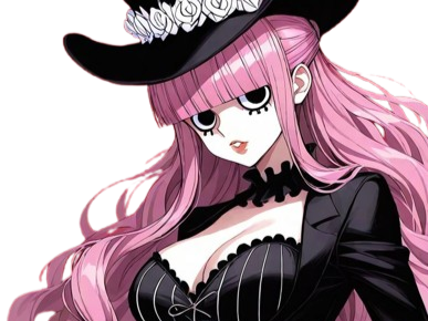 perona one piece atropos bloop cheveux roses