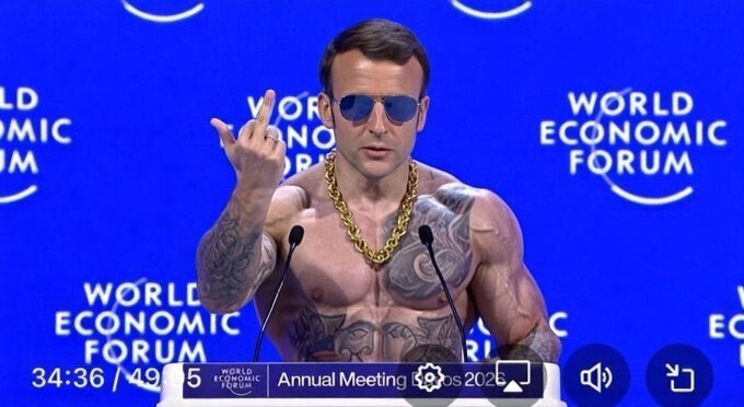 macron bigmac lunettesbleues wef emmanuel president jvc