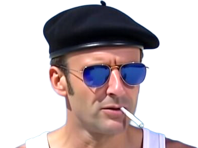 macron lunettes soleil president lrem beret cigarette clope