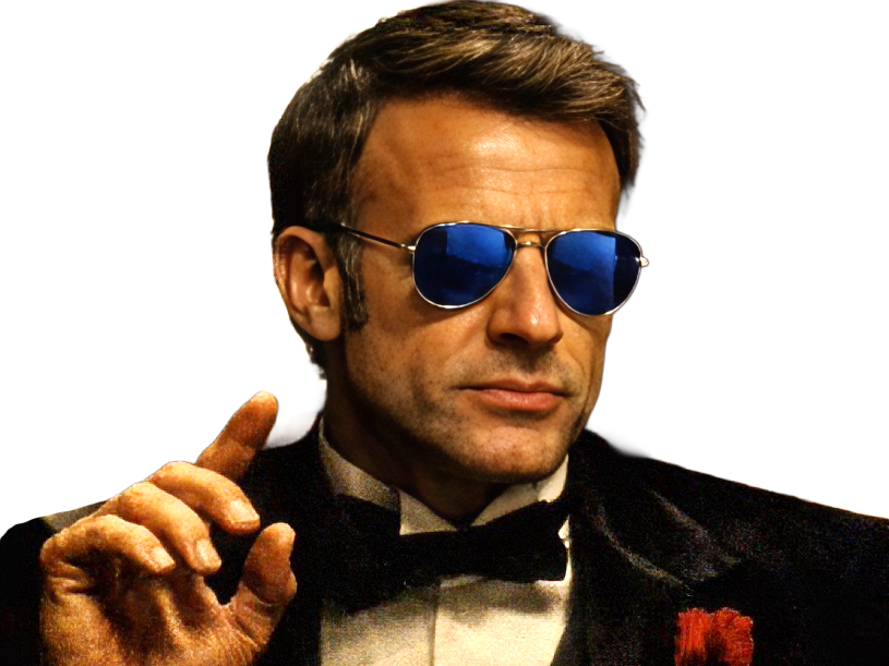 macron lunettes soleil president lrem parrain mafia