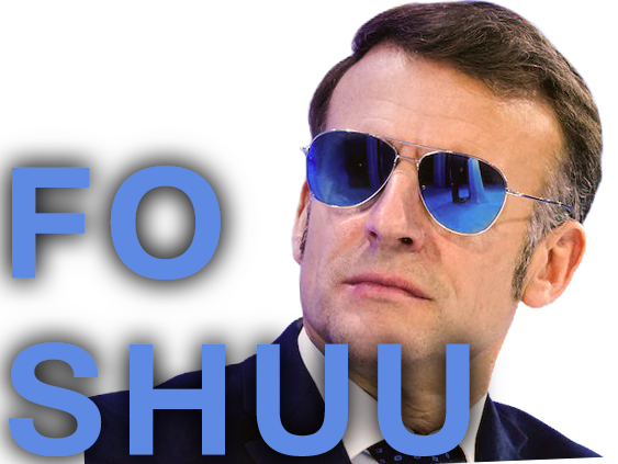 macron lunettes soleil president lrem europe guerre for sure