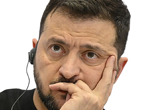 zelensky perplexe doute reflechit mmh pense dubitatif regarde ukraine ukrainien president volodymyr hesite incertain knifos