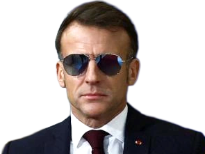 macron lunettes soleil president lrem europe guerre for sure rire sourire zoom