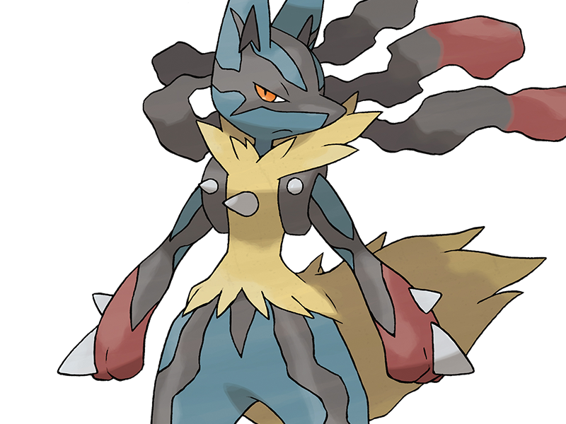 mega mega-lucario lucario pokemon pkm jeu anime type combat acier 4g sinnoh aura emanation
