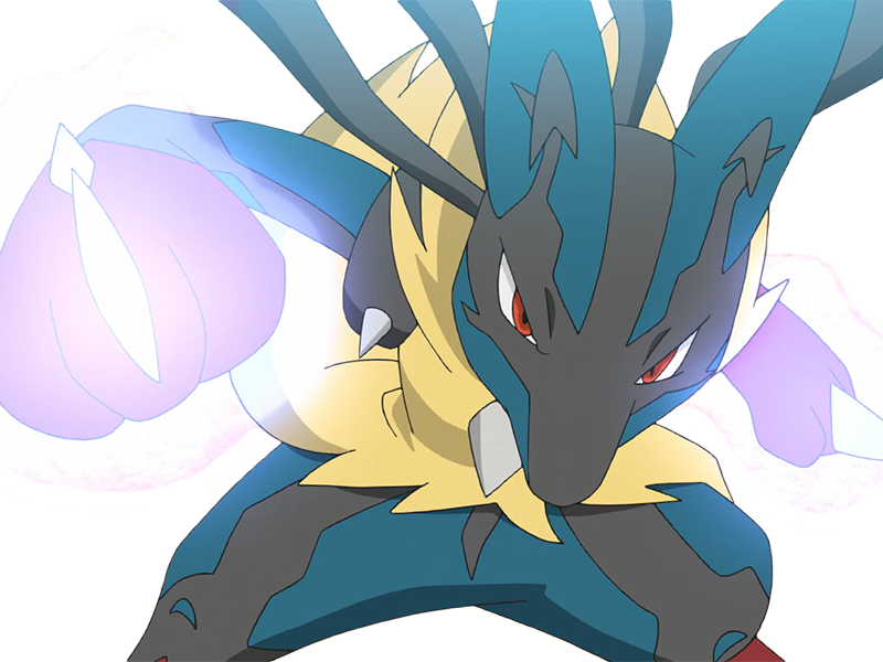 mega mega-lucario lucario pokemon pkm jeu anime type combat acier 4g sinnoh aura emanation
