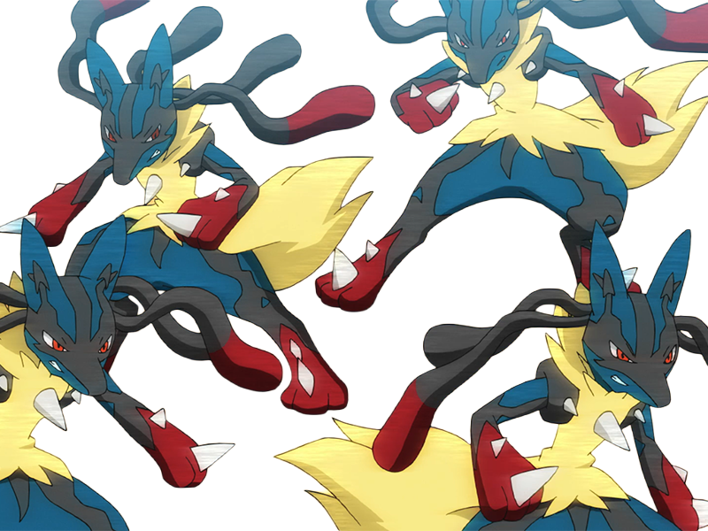 mega mega-lucario lucario pokemon pkm jeu anime type combat acier 4g sinnoh aura emanation