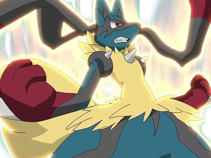 mega mega-lucario lucario pokemon pkm jeu anime type combat acier 4g sinnoh aura emanation