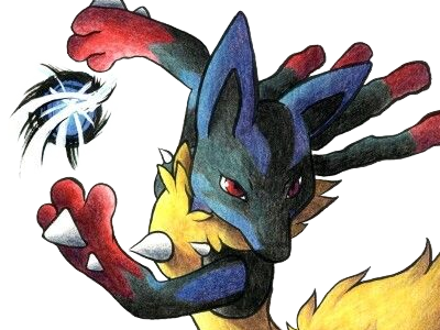 mega mega-lucario lucario pokemon pkm jeu anime type combat acier 4g sinnoh aura emanation