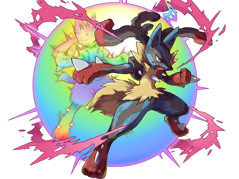 mega mega-lucario lucario pokemon pkm jeu anime type combat acier 4g sinnoh aura emanation
