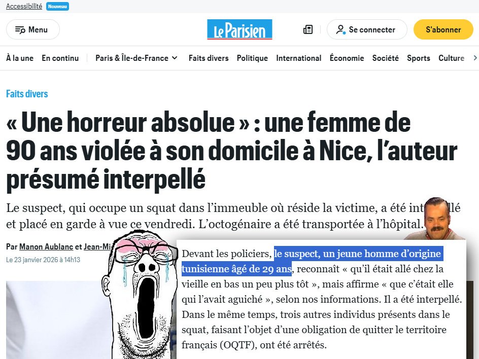 nice 90 ans tunisien viol arabe bougnoule lfi cuck gaucho traitre gauchiste reddit larme