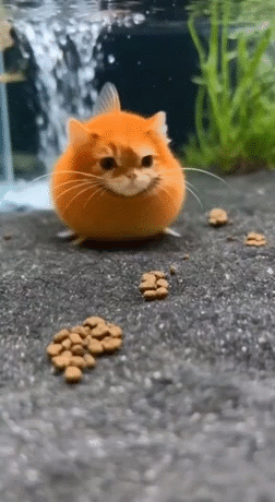 gato meow miaou mao katz kitty aqua fish pescado psari nemo globe nage swim flotte