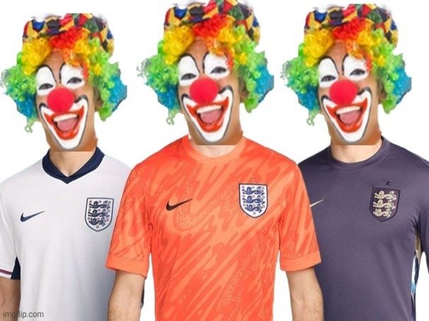 equipe selection angleterre anglaise clown ridicule honte comique football