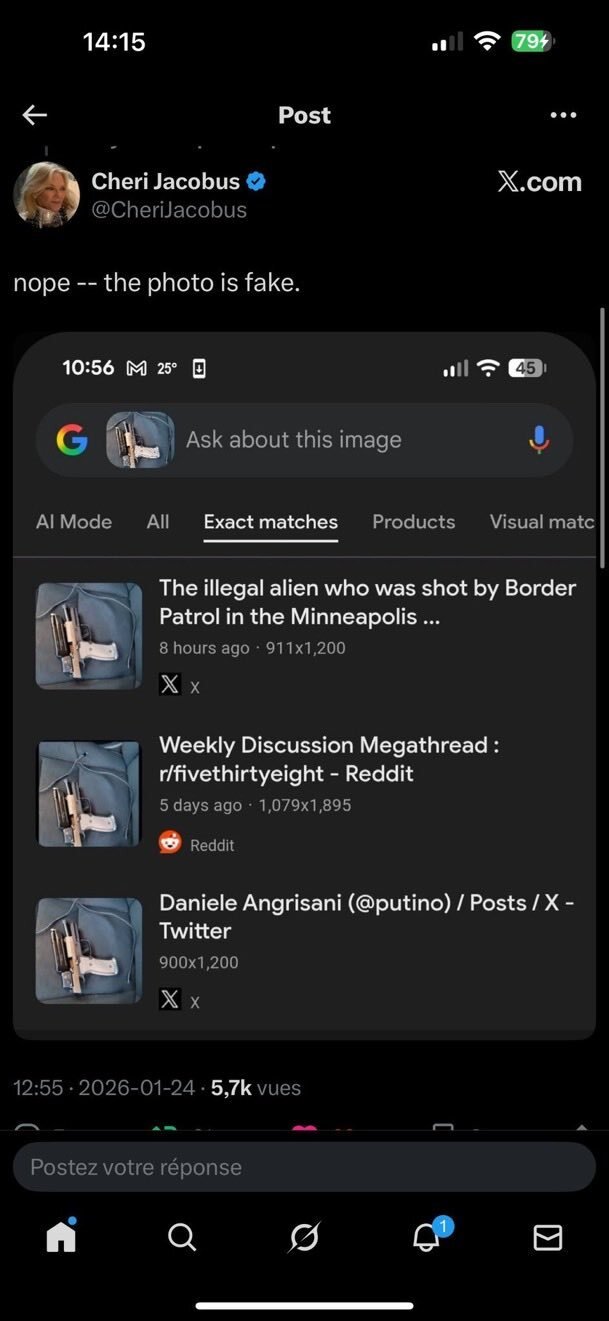 alex jeffrey pretti arme fake photo ice minneapolis usa trump migrant gauche gaucho droitard mensonge