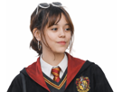 jenna-ortega-poudlard-harry-potter-gryffondor-poulet-banger-sourire-espiegle-lunette