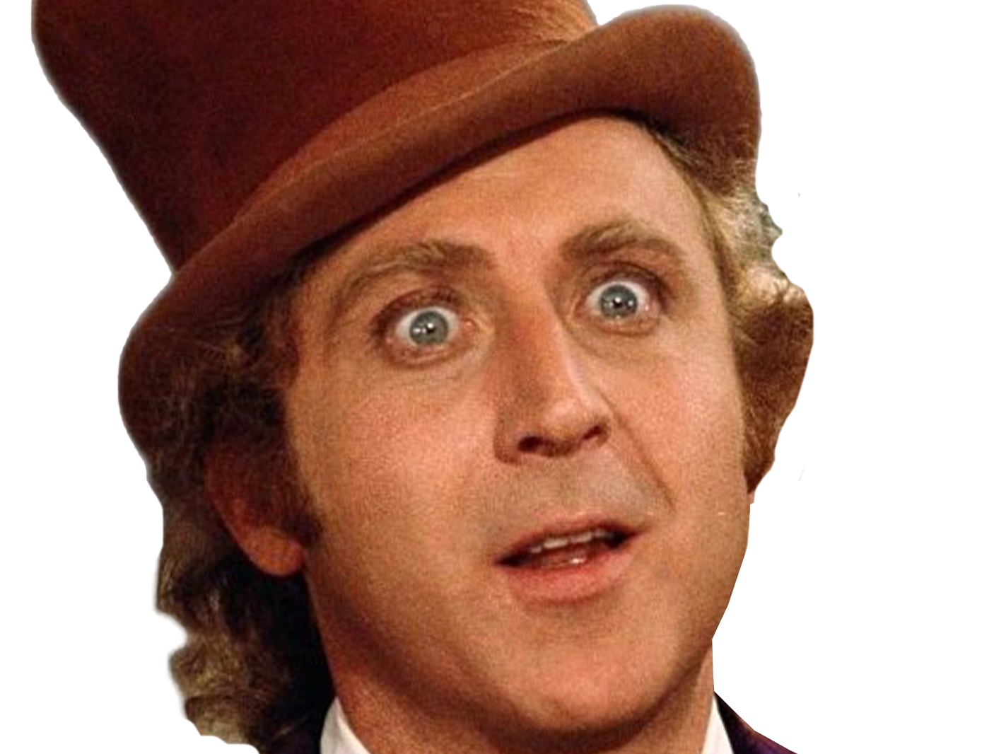 willy wonka gene wilder charlie et la chocolaterie chapeau fou enfant excentrique bonbon heureux