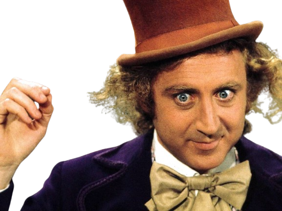 willy wonka gene wilder charlie et la chocolaterie chapeau fou enfant excentrique bonbon heureux