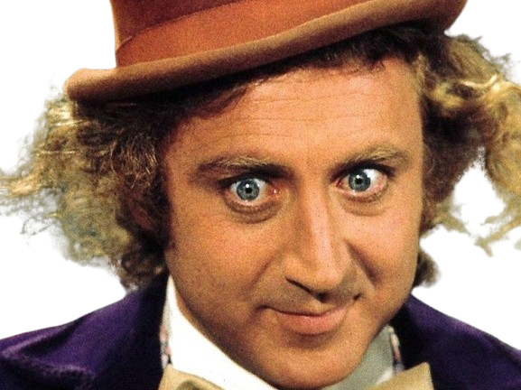 willy wonka gene wilder charlie et la chocolaterie chapeau fou enfant excentrique bonbon heureux
