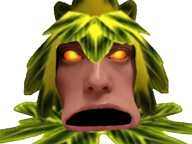 billie eilish peste mojo zelda ocarina of time deku ennemie crache noix anime animation gif