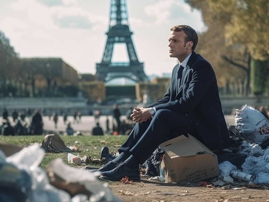 emmanuel macron bigmac boss foule gilet jaune manif manifestation manifester matraque sdf toureiffel tour eiffel