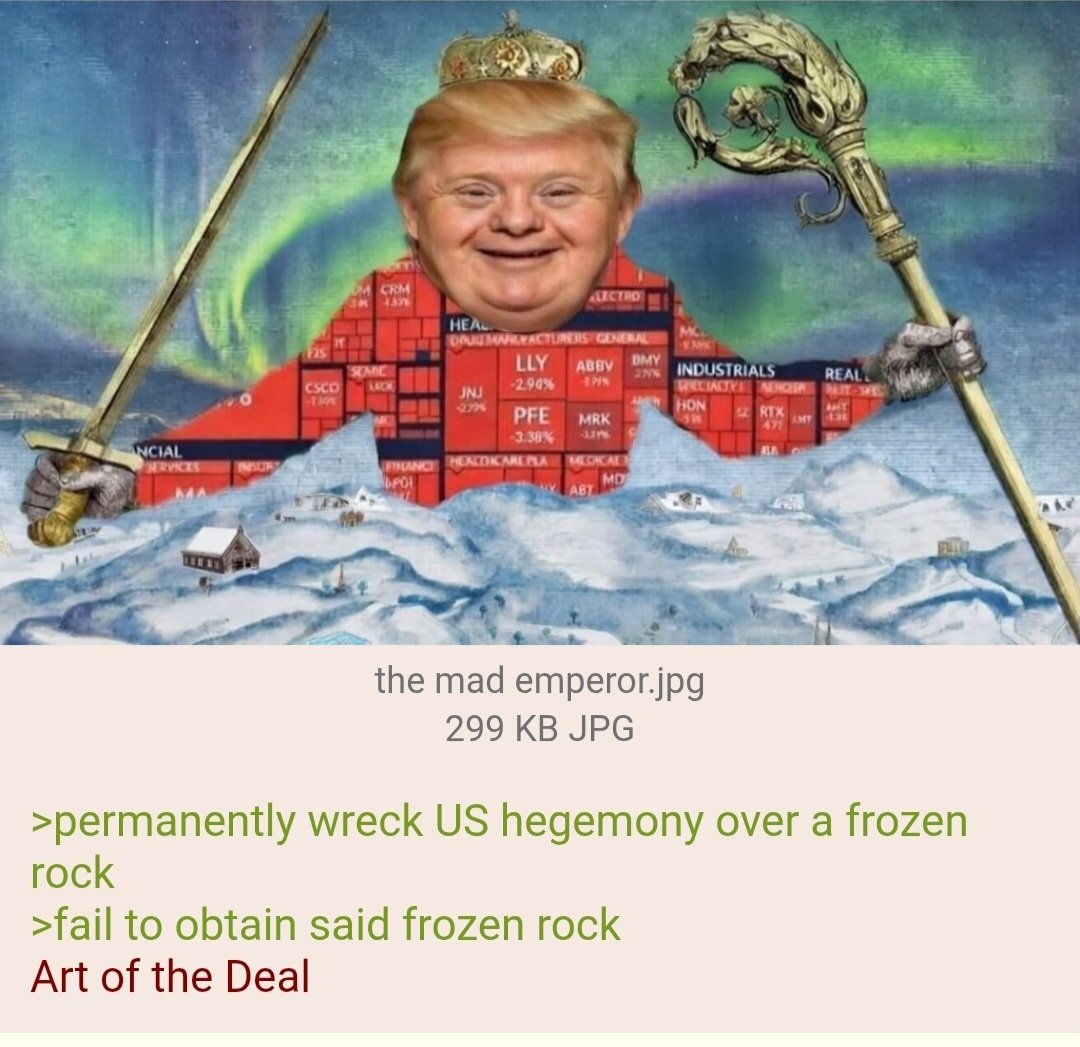 trump maga greenland groenland usa amerique deal low iq donald fafo taco 4chan bourse sp500