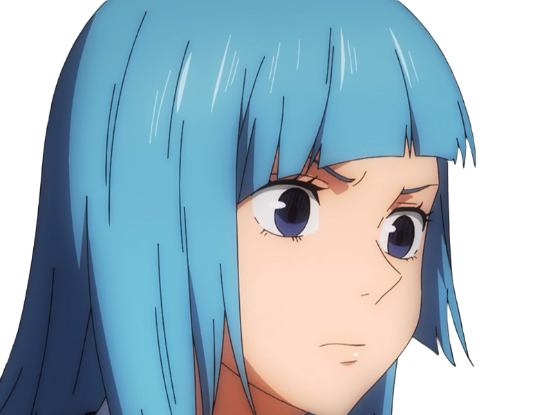 kasumi miwa jjk jujutsu kaisen anime manga waifu exorciste classe-3 epeiste territoire-simple nouvelle-ecole-de-lombre cheveux-bleus yeux-bleus