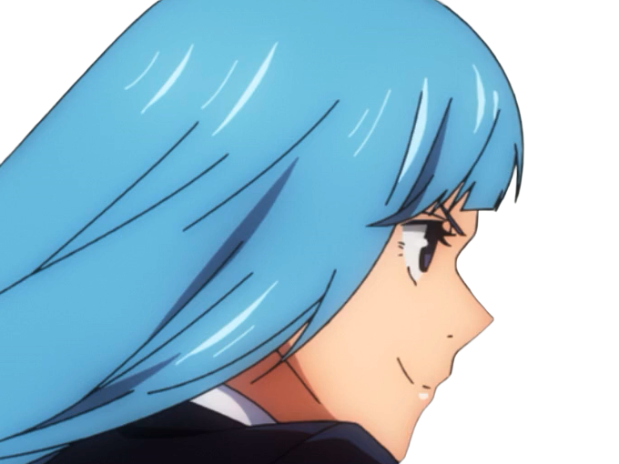 Sticker kasumi miwa jjk jujutsu kaisen anime manga waifu exorciste classe 3 epeiste territoire simple nouvelle ecole de lombre cheveux bleus yeux bleus par Dark-63