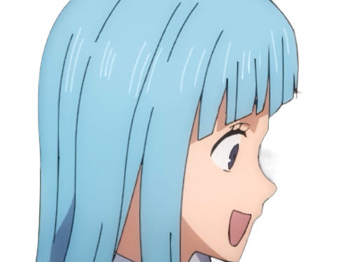 kasumi miwa jjk jujutsu kaisen anime manga waifu exorciste classe-3 epeiste territoire-simple nouvelle-ecole-de-lombre cheveux-bleus yeux-bleus