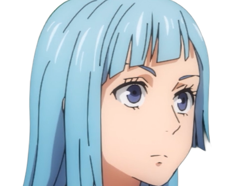 kasumi miwa jjk jujutsu kaisen anime manga waifu exorciste classe-3 epeiste territoire-simple nouvelle-ecole-de-lombre cheveux-bleus yeux-bleus