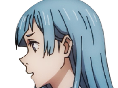 kasumi miwa jjk jujutsu kaisen anime manga waifu exorciste classe-3 epeiste territoire-simple nouvelle-ecole-de-lombre cheveux-bleus yeux-bleus