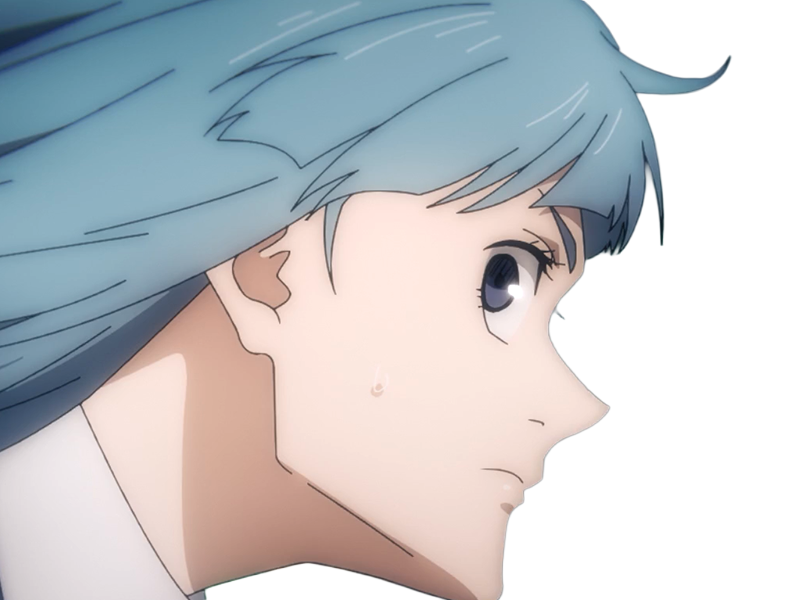 kasumi miwa jjk jujutsu kaisen anime manga waifu exorciste classe-3 epeiste territoire-simple nouvelle-ecole-de-lombre cheveux-bleus yeux-bleus