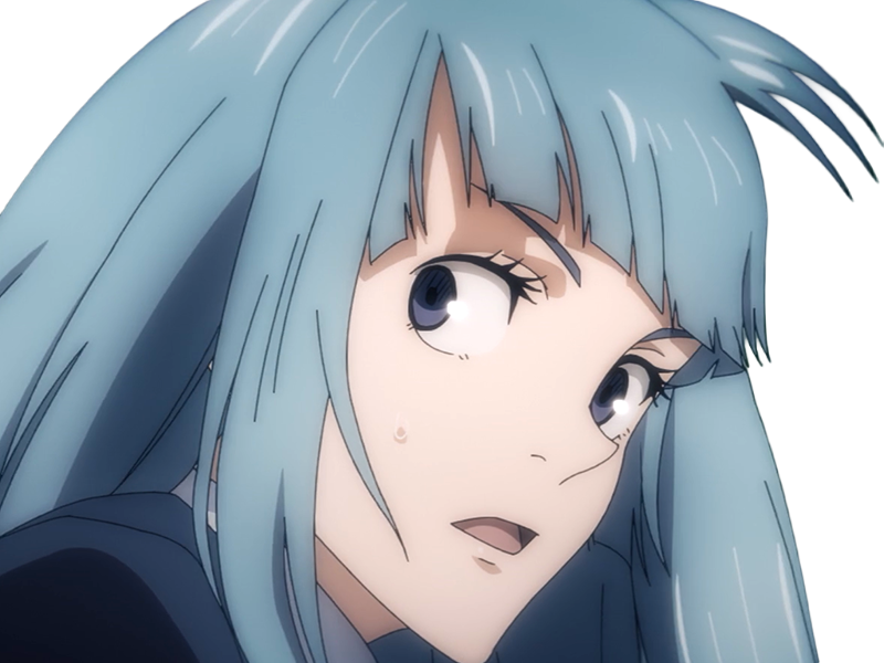 kasumi miwa jjk jujutsu kaisen anime manga waifu exorciste classe-3 epeiste territoire-simple nouvelle-ecole-de-lombre cheveux-bleus yeux-bleus